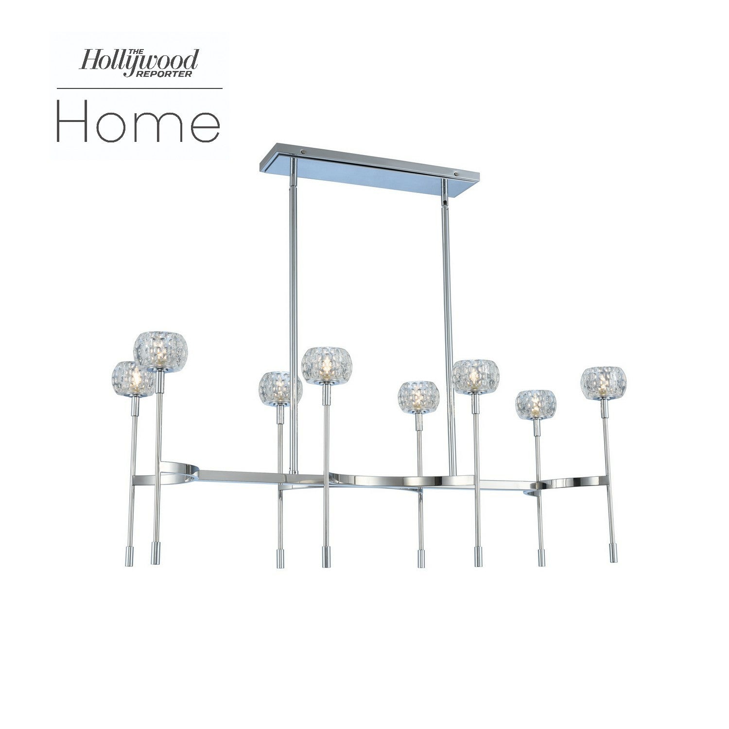 29'' Mae 8 Light Polished Chrome Linear Pendant