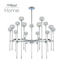 42'' Mae 15 Light Polished Chrome Tiered Chandelier
