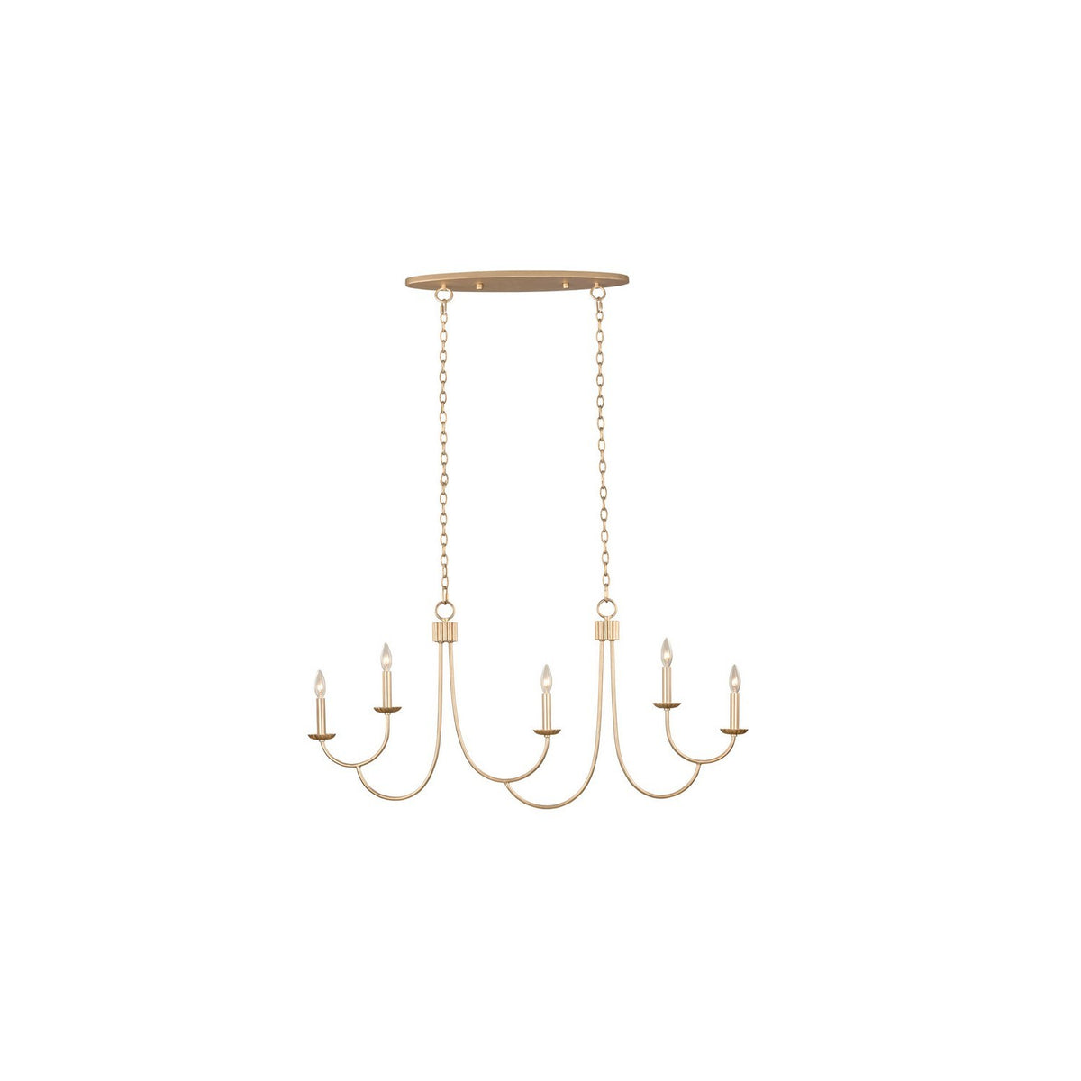 21'' Kiera 5 Light Modern Gold Linear Pendant