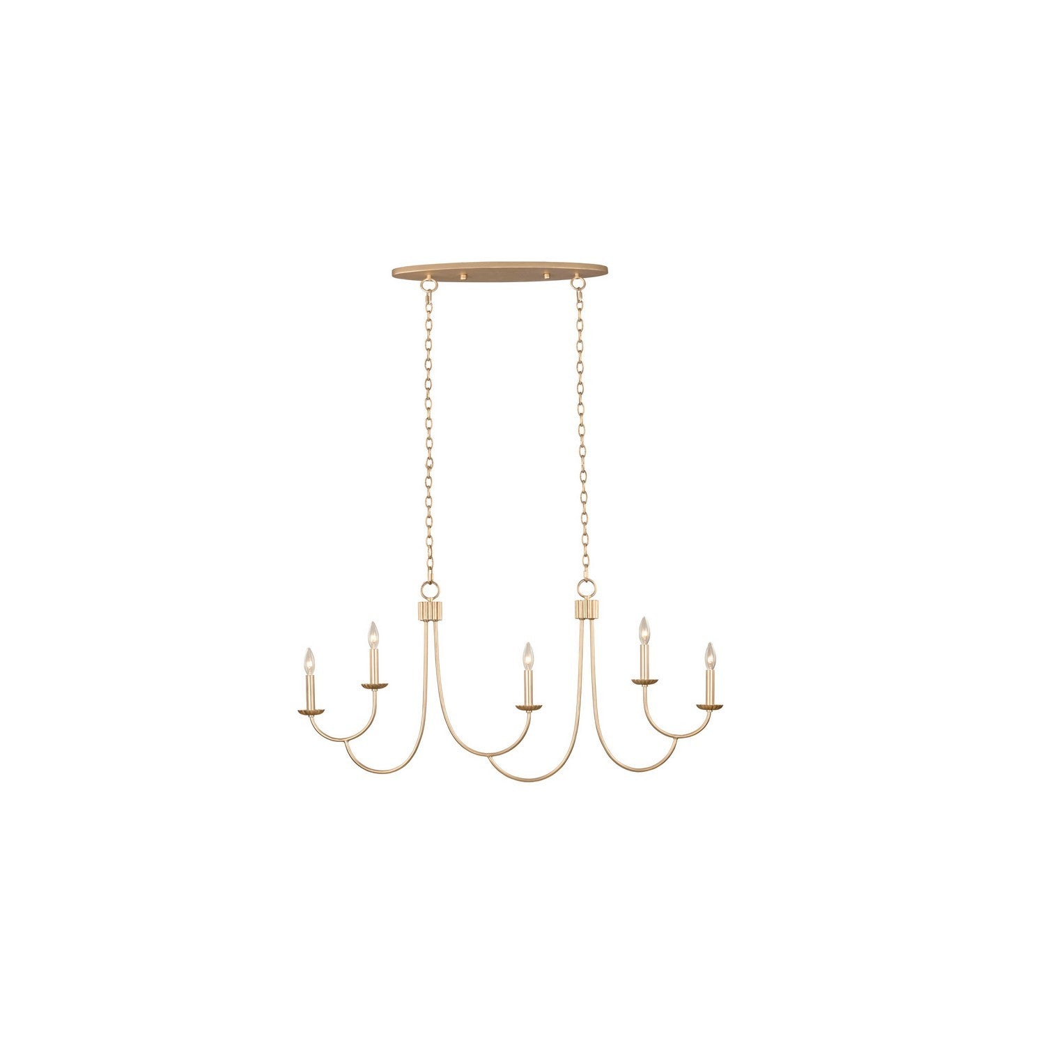 21'' Kiera 5 Light Modern Gold Linear Pendant