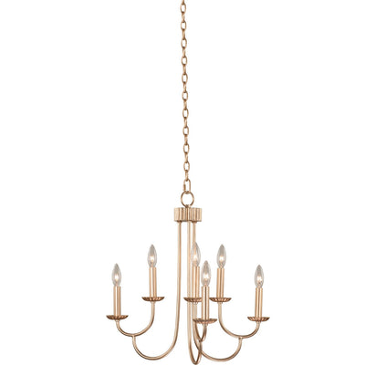 21'' Kiera 6 Light Modern Gold Tiered Chandelier