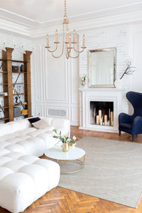 21'' Kiera 6 Light Modern Gold Tiered Chandelier