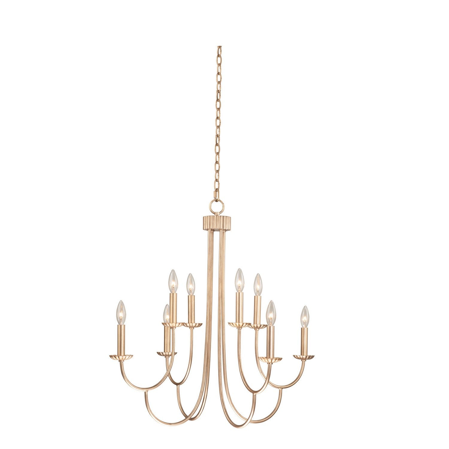 28'' Kiera 8 Light Modern Gold Tiered Chandelier