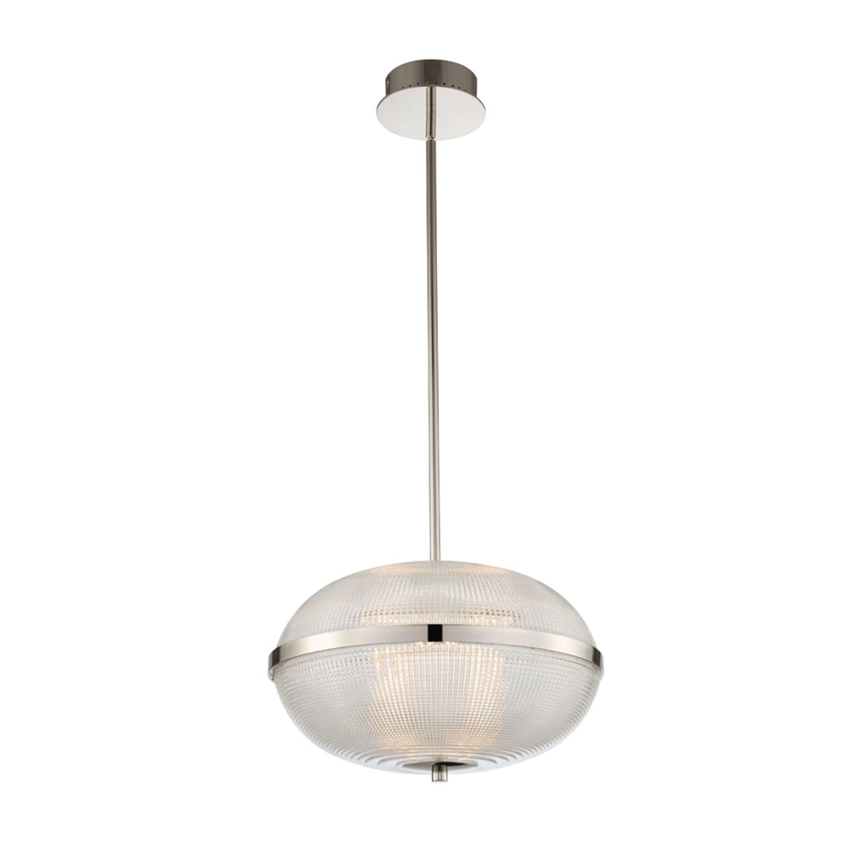 21'' Portland 1 Light Polished Nickel Pendant