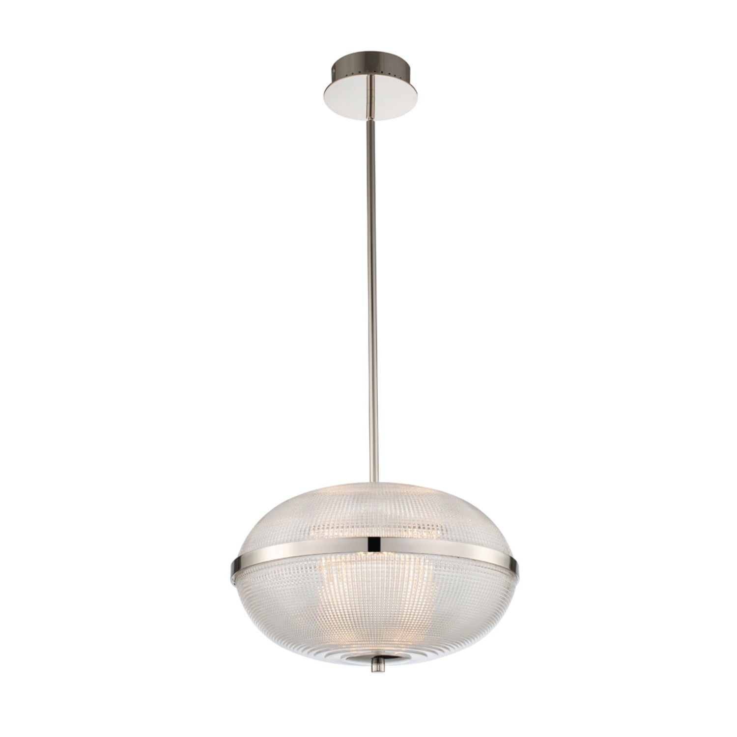 21'' Portland 1 Light Polished Nickel Pendant