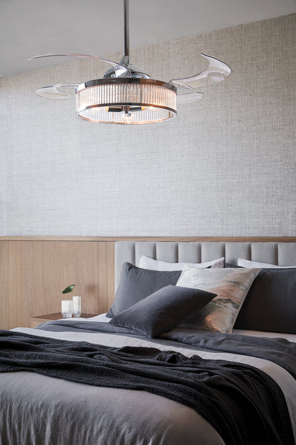 Corbelle 48 Inch 3 Light Chrome Fan with Retractable Blades