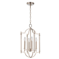 22'' Provence 4 Light Polished Nickel Pendant