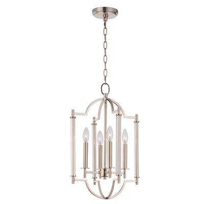 22'' Provence 4 Light Polished Nickel Pendant