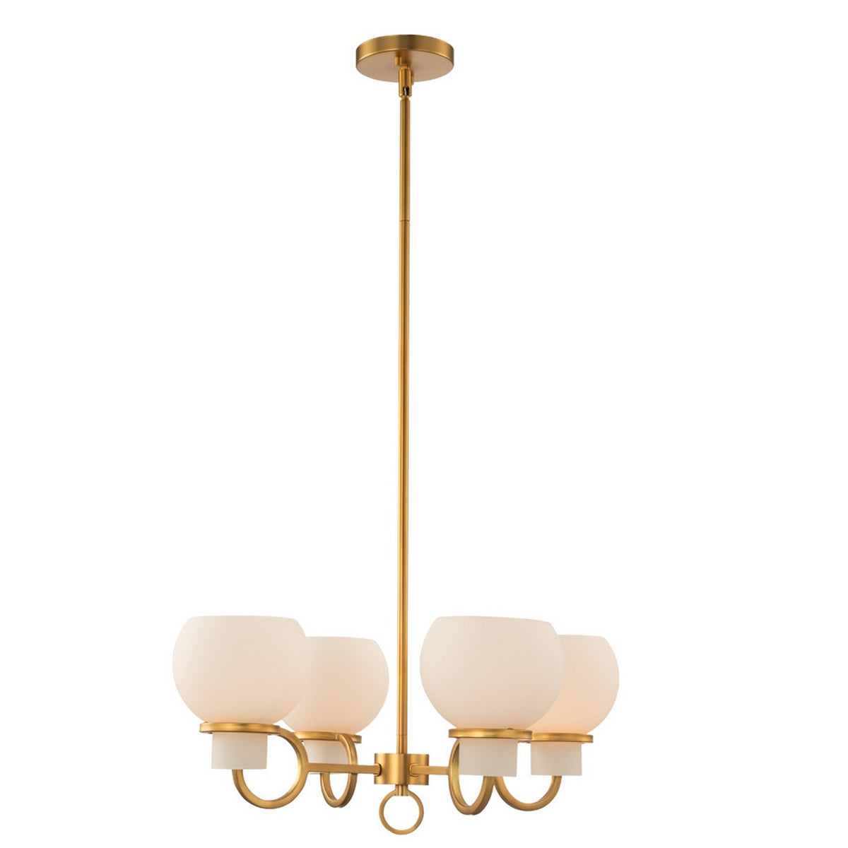 14'' Ascher 4 Light Winter Brass Chandelier