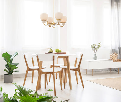 14'' Ascher 4 Light Winter Brass Chandelier