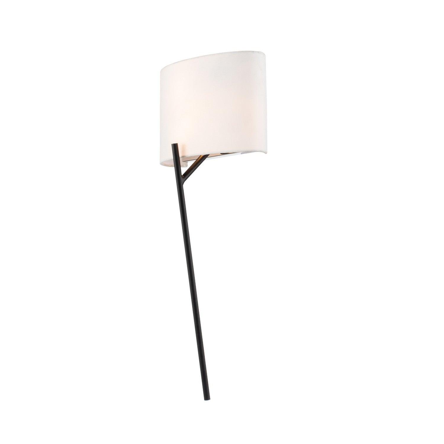 10'' Tahoe 1 Light Matte Black w/ Polished Nickel Wall Sconce