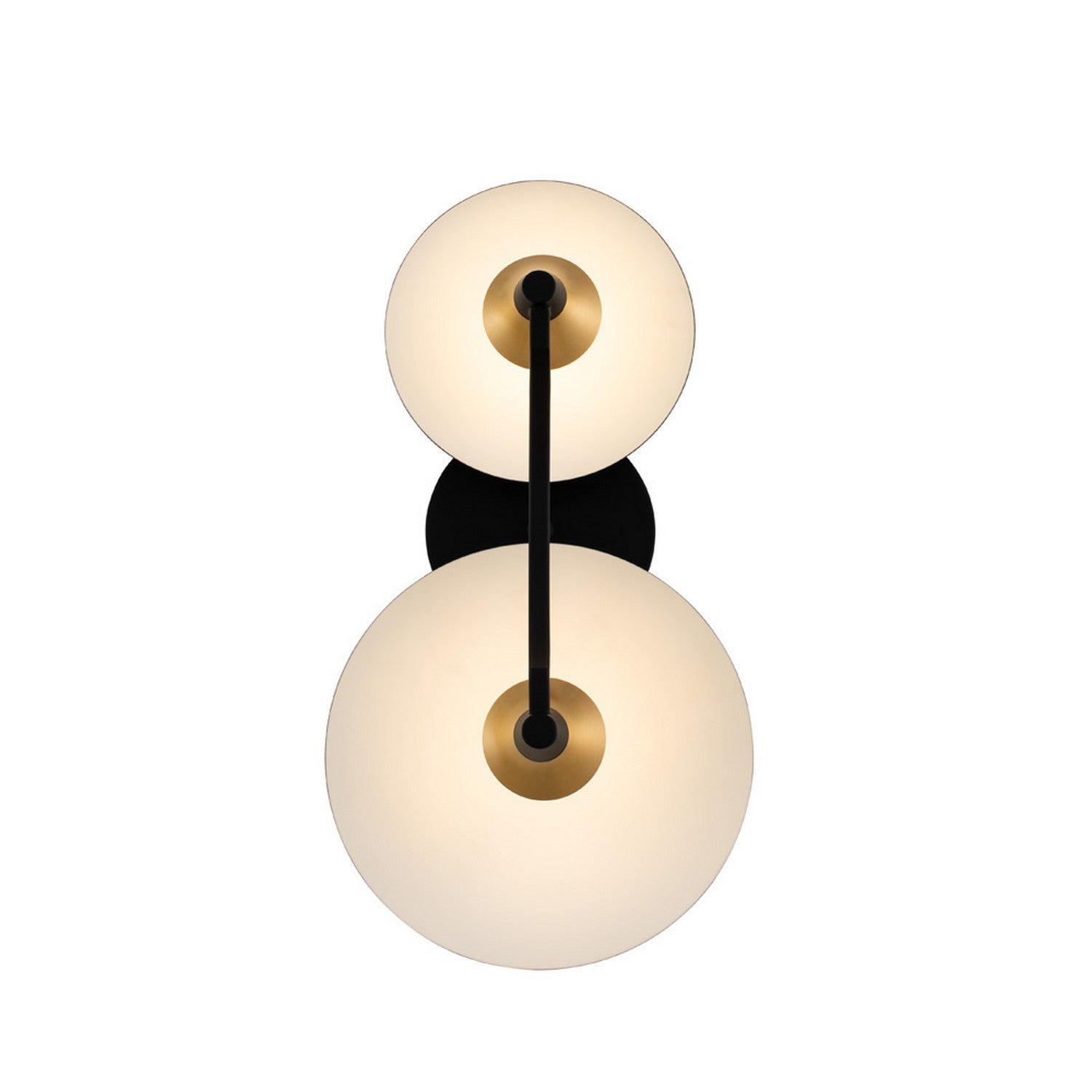 9'' Redding 2 Light Matte Black w/ Winter Brass Wall Sconce