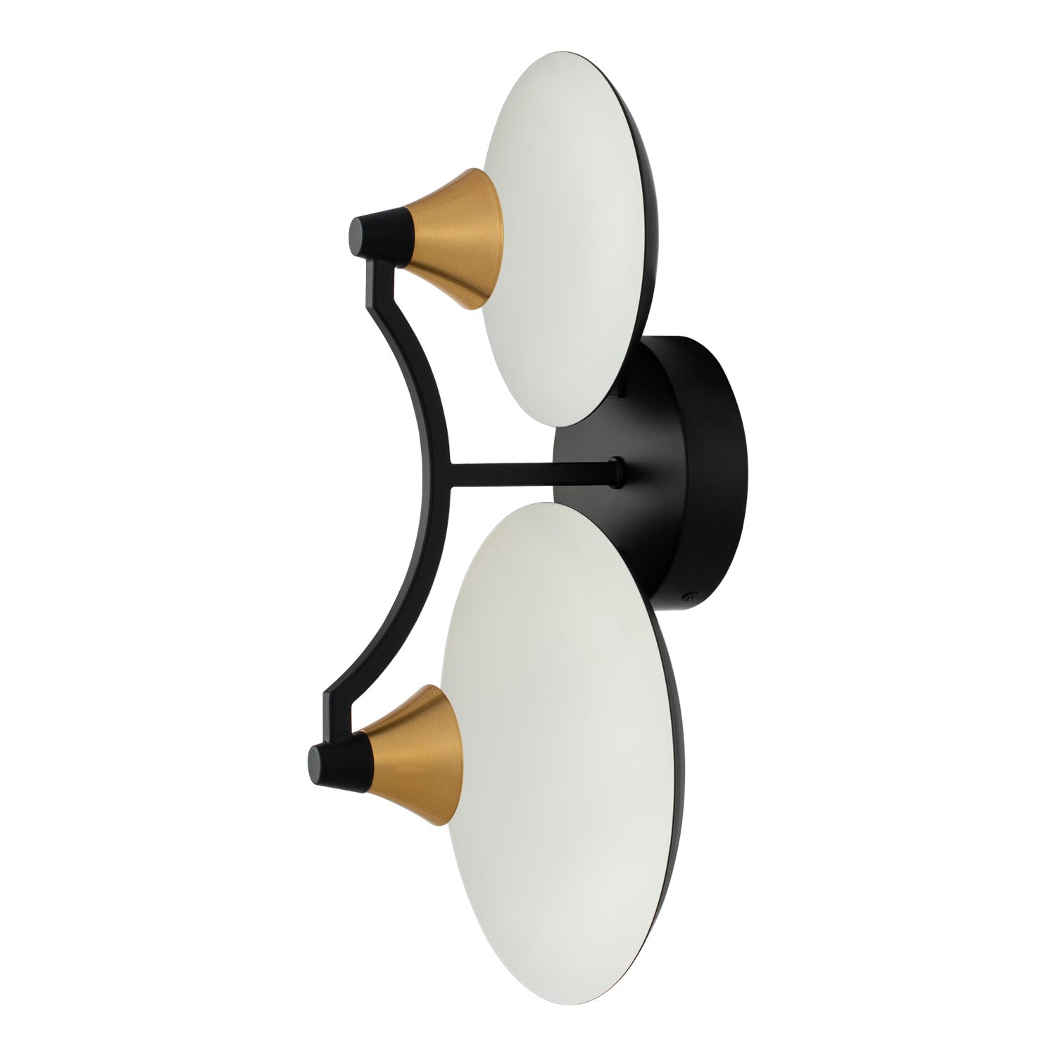 9'' Redding 2 Light Matte Black w/ Winter Brass Wall Sconce