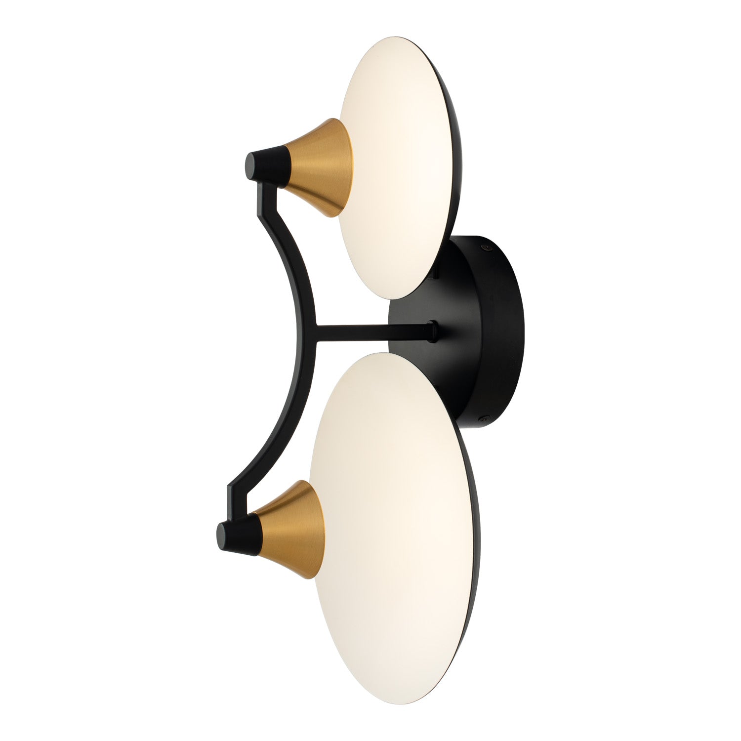 9'' Redding 2 Light Matte Black w/ Winter Brass Wall Sconce