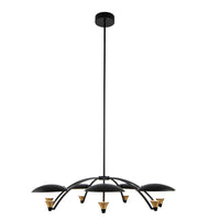 18'' Redding 5 Light Matte Black w/ Winter Brass Chandelier