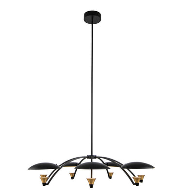 18'' Redding 5 Light Matte Black w/ Winter Brass Chandelier