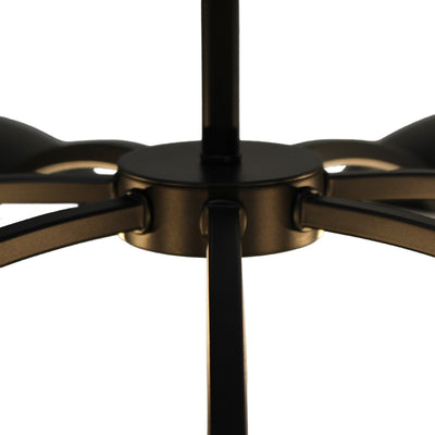 18'' Redding 5 Light Matte Black w/ Winter Brass Chandelier