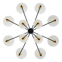 22'' Redding 12 Light Matte Black w/ Winter Brass Tiered Chandelier