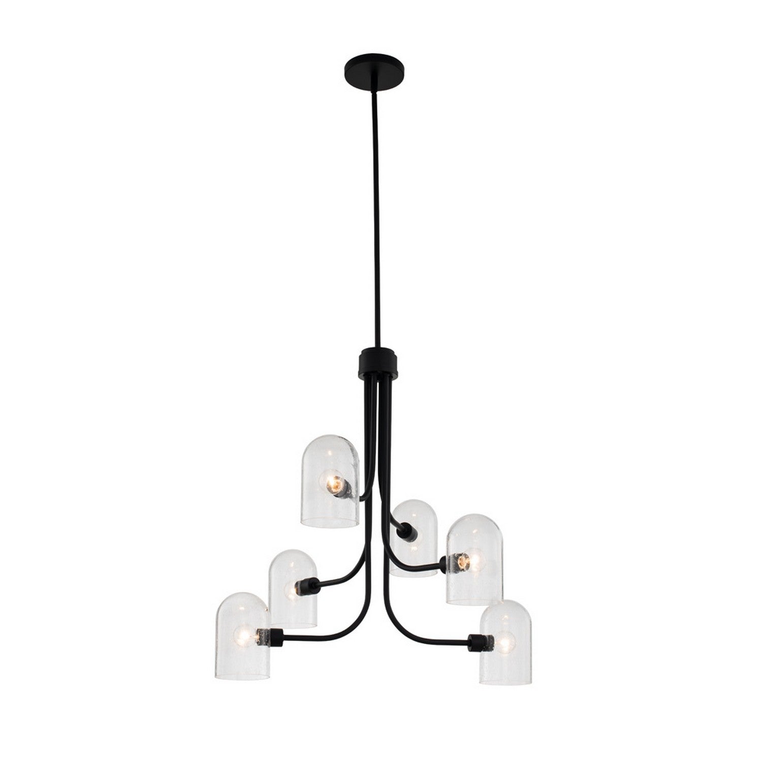 37'' Cupola 6 Light Matte Black Chandelier