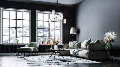 37'' Cupola 6 Light Matte Black Chandelier