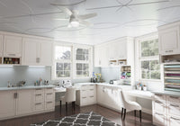 44 inch Lilliana Fresh White Low Profile Ceiling Fan with LED Light Kit and Pull Chain