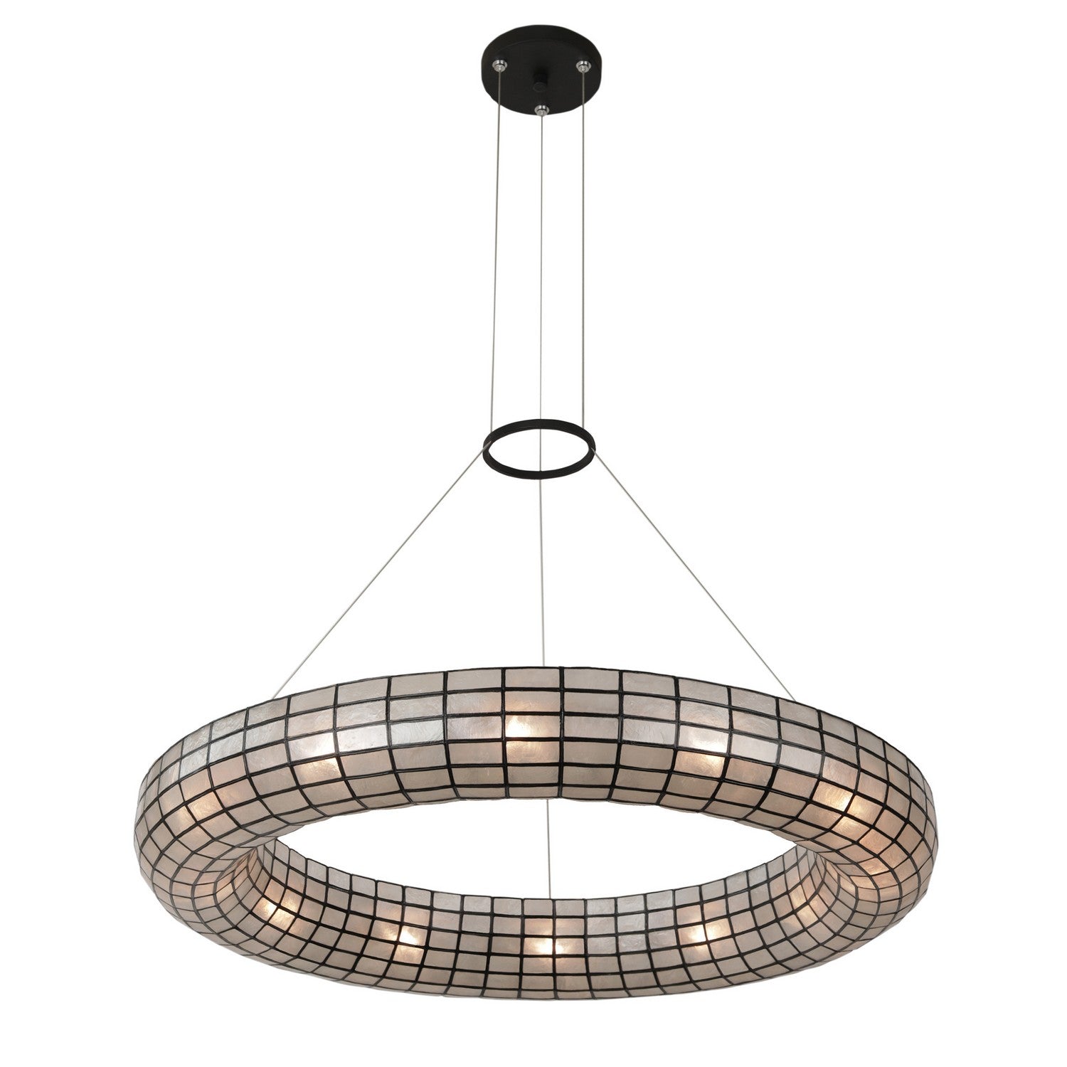 4'' Sanibel 12 Light Matte Black Chandelier