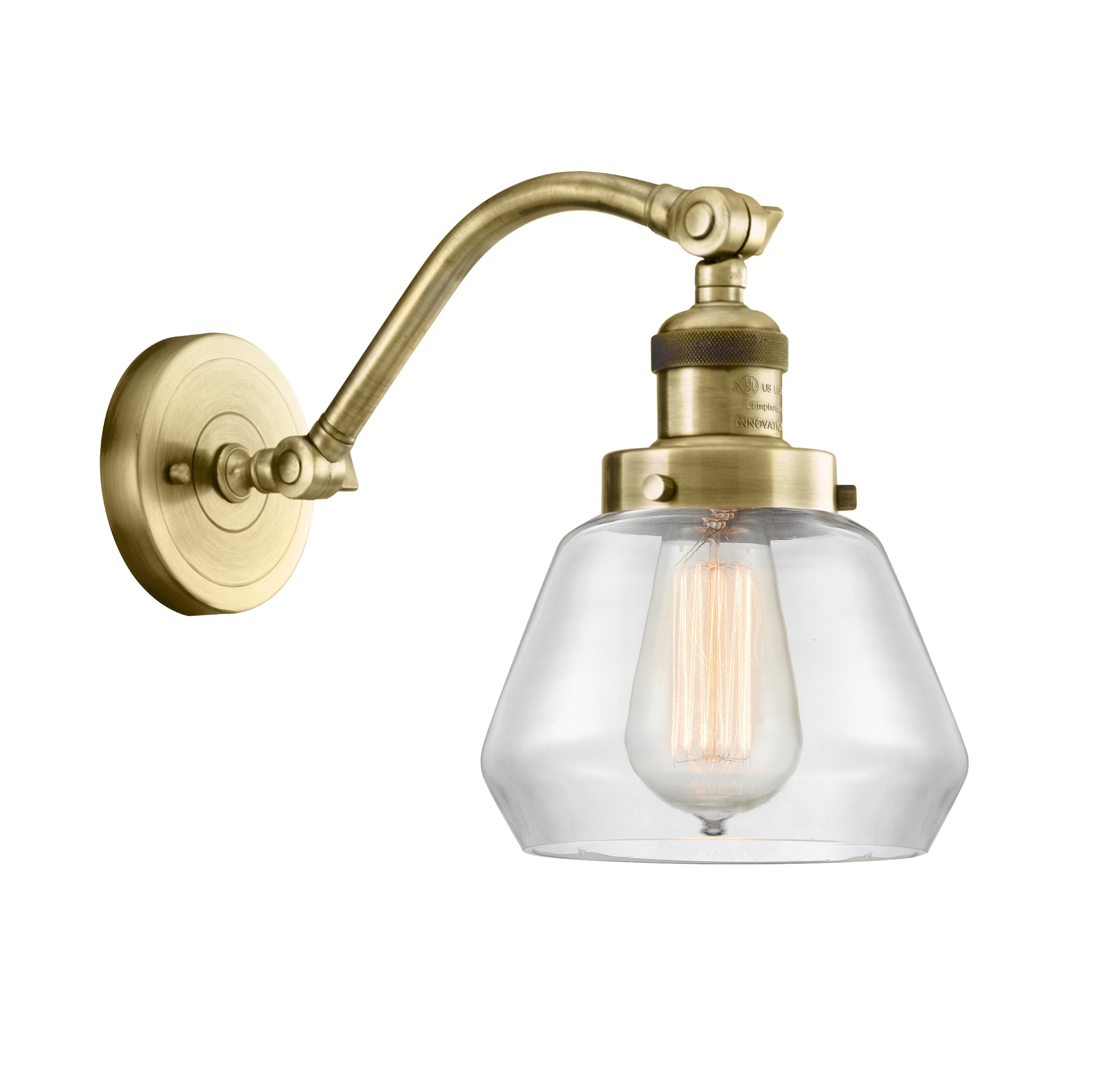 Franklin Restoration Sconce Cast Brass Glass