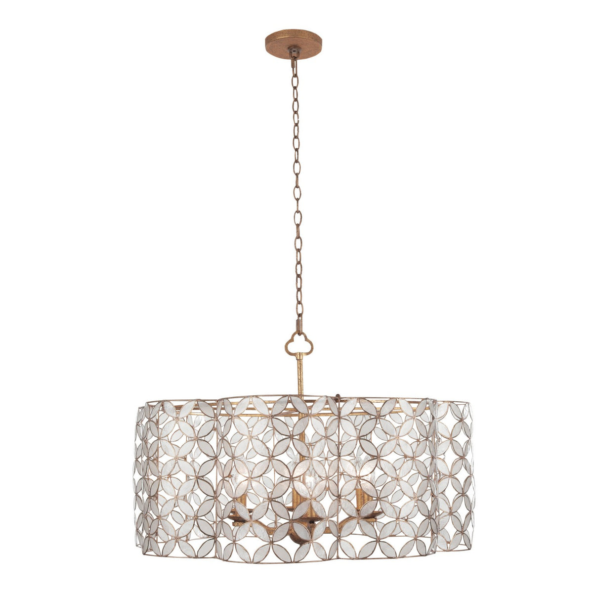 18'' Maurelle 6 Light Oxidized Gold Leaf Chandelier