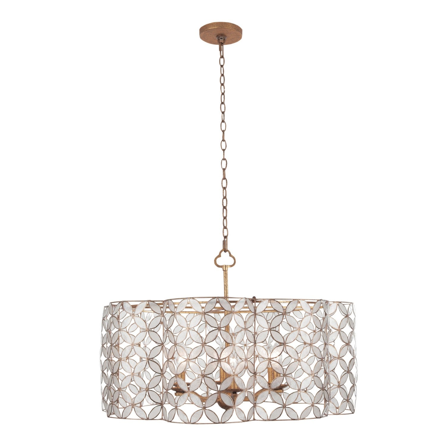 18'' Maurelle 6 Light Oxidized Gold Leaf Chandelier
