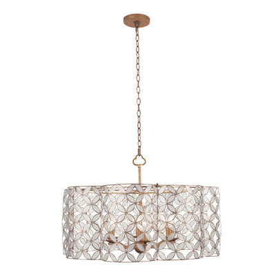 18'' Maurelle 6 Light Oxidized Gold Leaf Chandelier