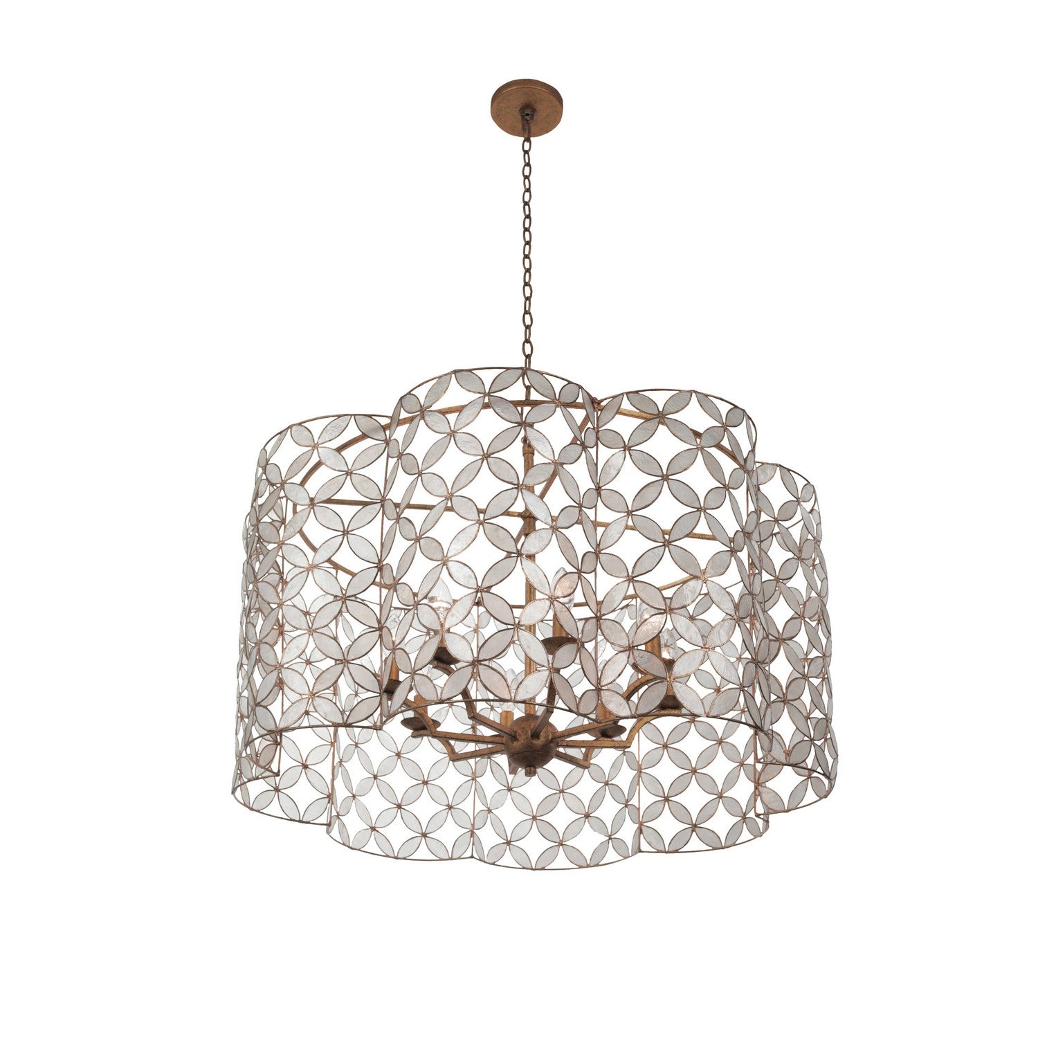 22'' Maurelle 1 Light Oxidized Gold Leaf Chandelier