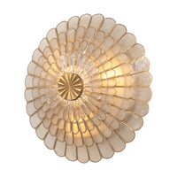 14'' Samal 3 Light Oxidized Gold Leaf Wall Sconce