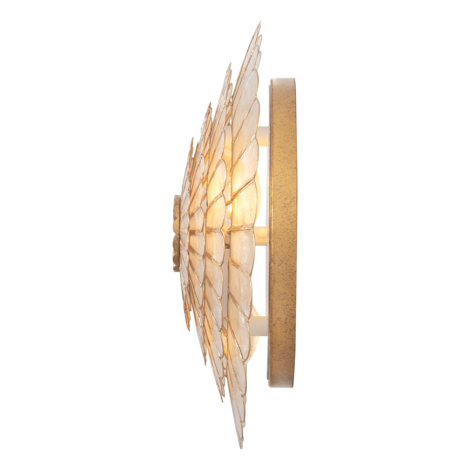 14'' Samal 3 Light Oxidized Gold Leaf Wall Sconce