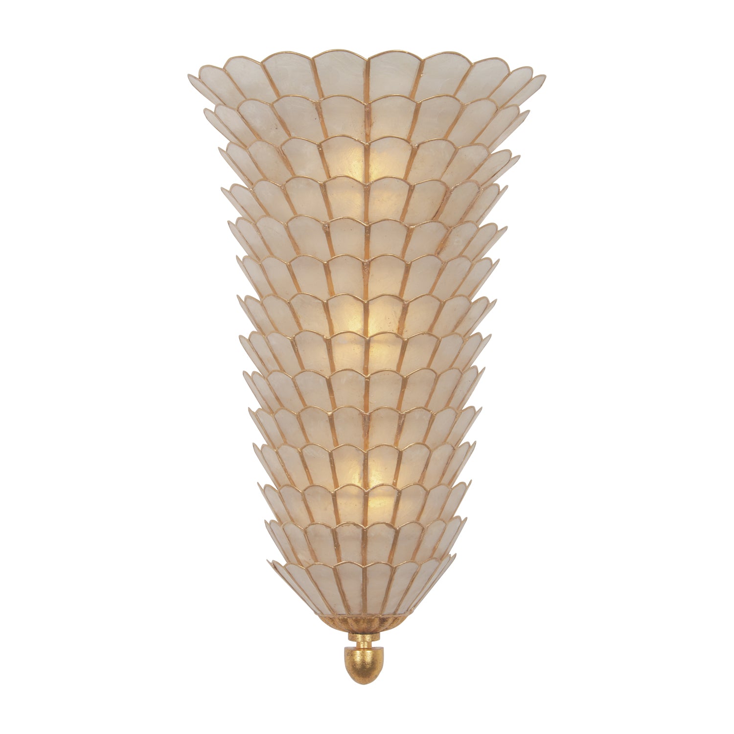 11'' Samal 3 Light Oxidized Gold Leaf Wall Sconce