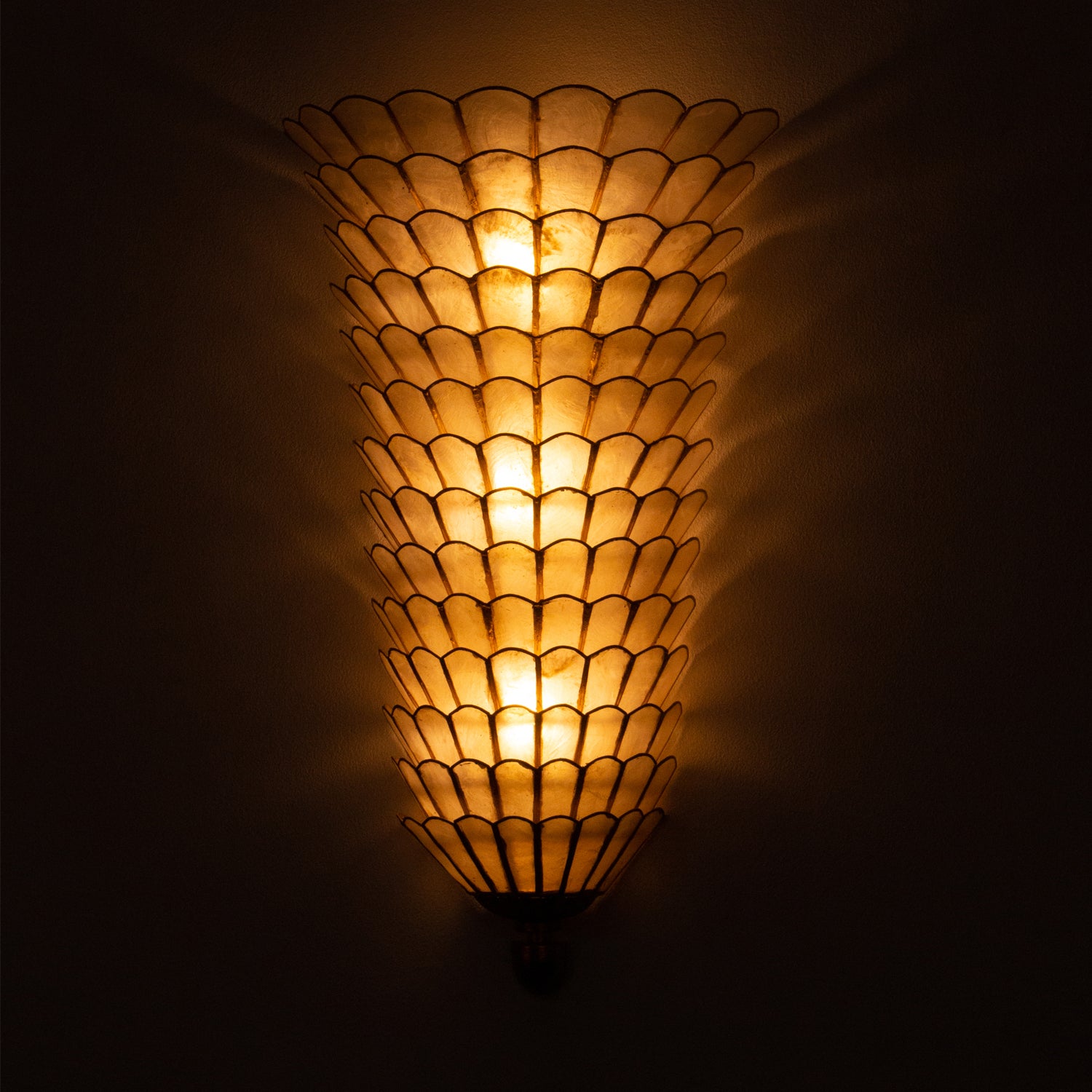 11'' Samal 3 Light Oxidized Gold Leaf Wall Sconce
