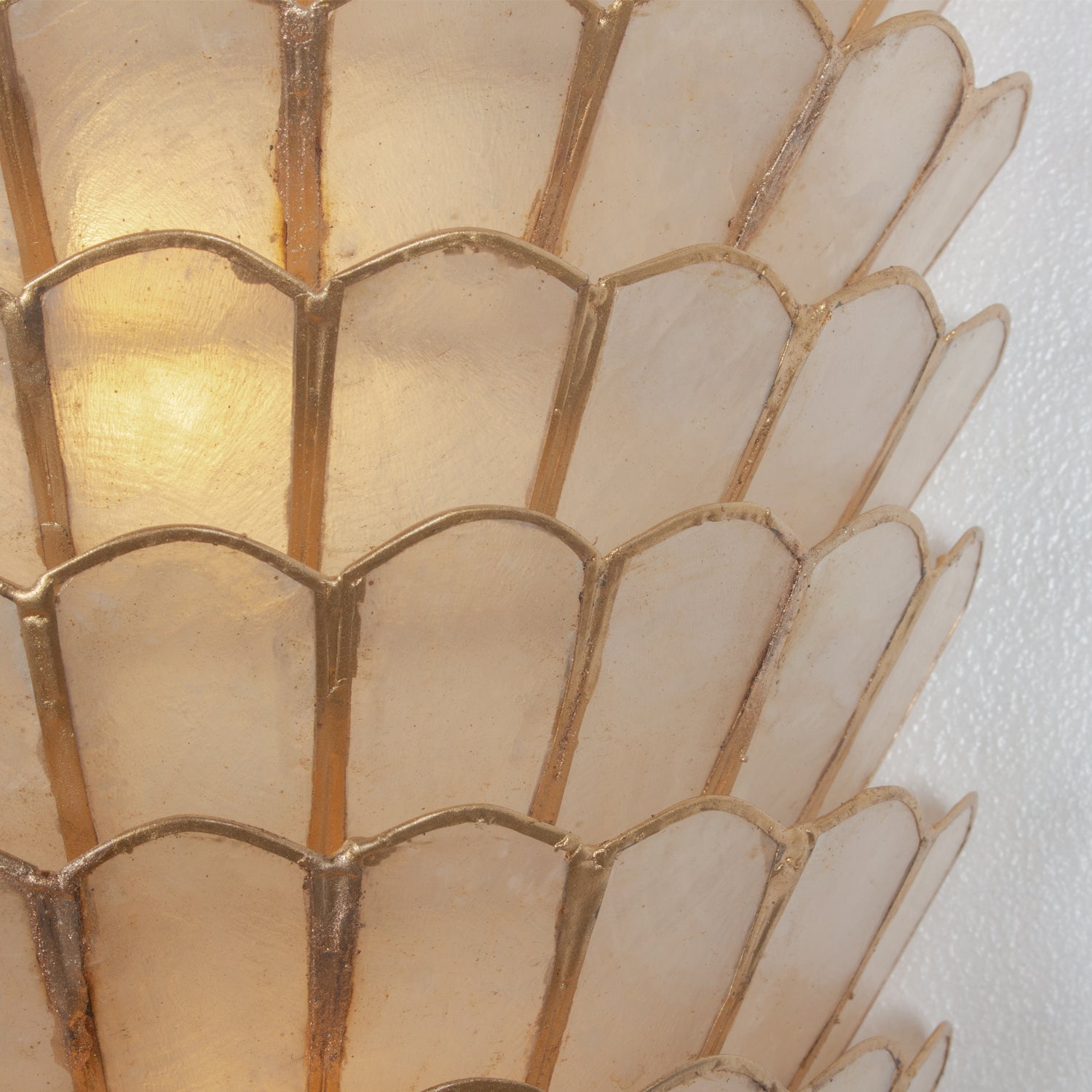 11'' Samal 3 Light Oxidized Gold Leaf Wall Sconce