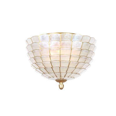 13'' Samal 3 Light Oxidized Gold Leaf Flush Mount