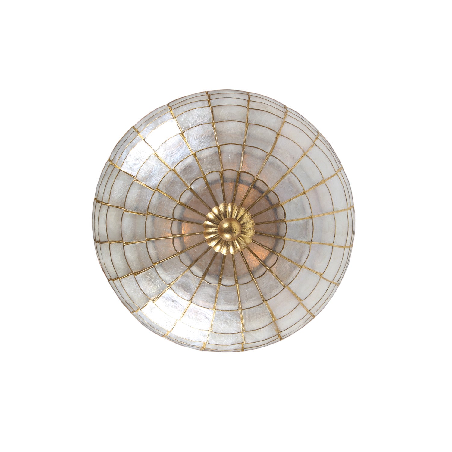 13'' Samal 3 Light Oxidized Gold Leaf Flush Mount