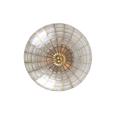 13'' Samal 3 Light Oxidized Gold Leaf Flush Mount