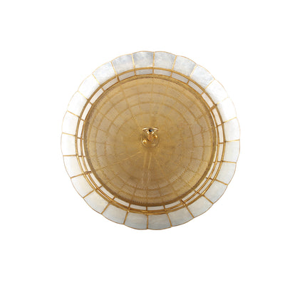 21'' Samal 4 Light Oxidized Gold Leaf Pendant