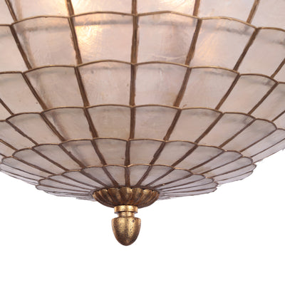 22'' Samal 4 Light Oxidized Gold Leaf Pendant