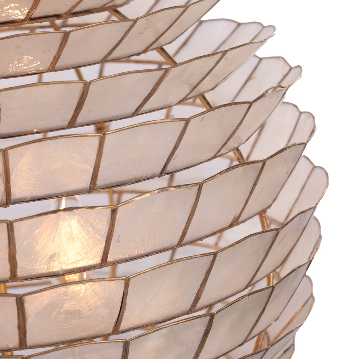 22'' Samal 4 Light Oxidized Gold Leaf Pendant