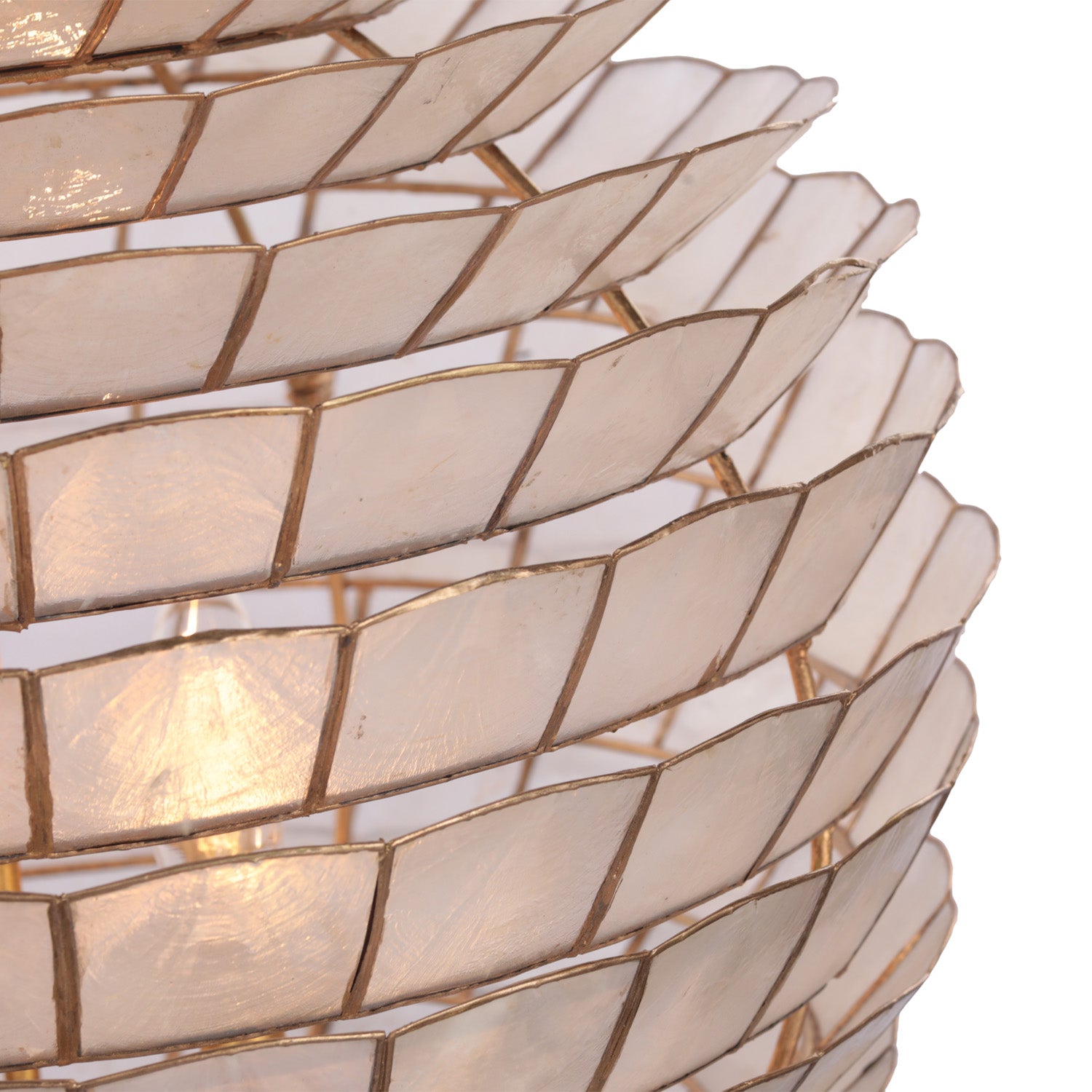 22'' Samal 4 Light Oxidized Gold Leaf Pendant
