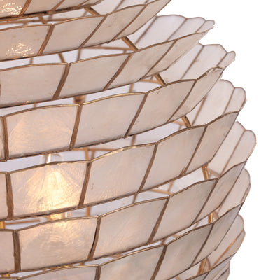 22'' Samal 4 Light Oxidized Gold Leaf Pendant