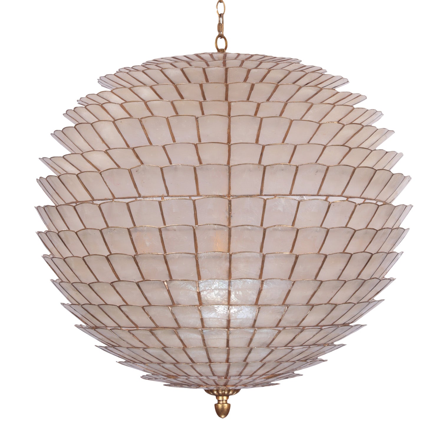 28'' Samal 6 Light Oxidized Gold Leaf Chandelier