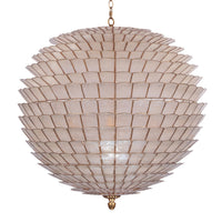 28'' Samal 6 Light Oxidized Gold Leaf Chandelier