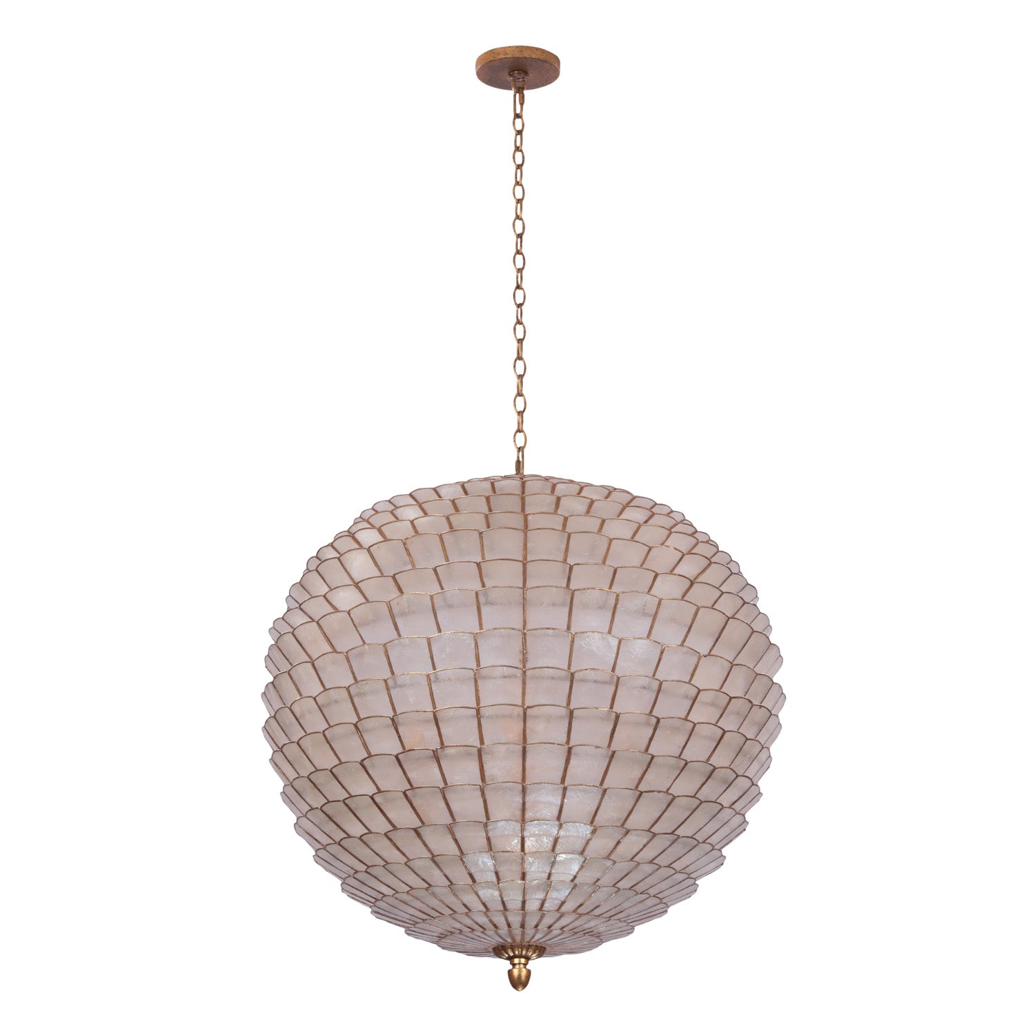 28'' Samal 6 Light Oxidized Gold Leaf Chandelier
