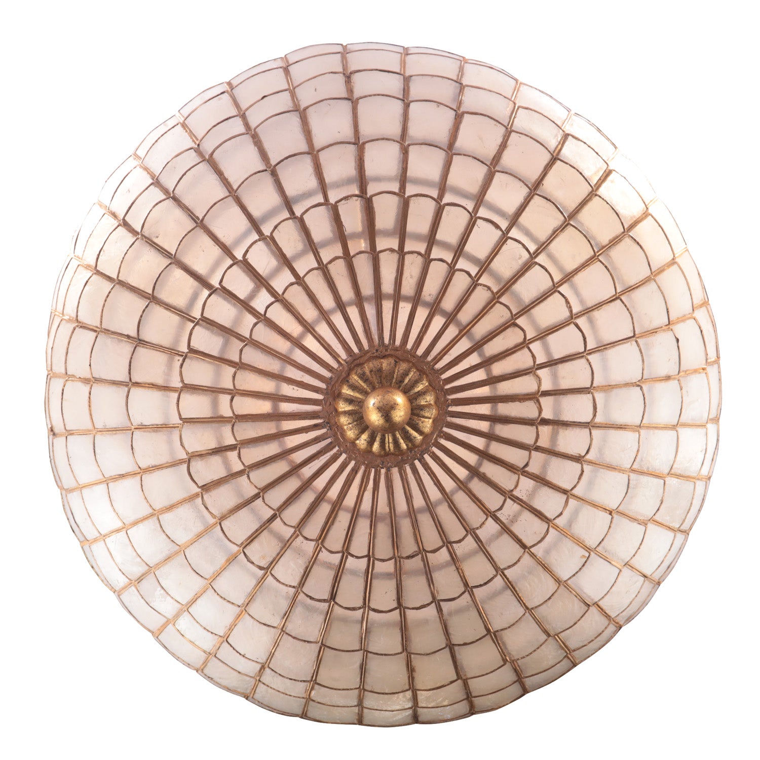 28'' Samal 6 Light Oxidized Gold Leaf Chandelier