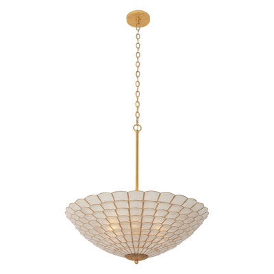 10'' Samal 6 Light Oxidized Gold Leaf Chandelier