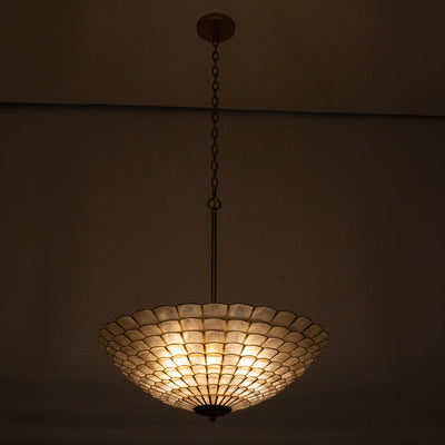 10'' Samal 6 Light Oxidized Gold Leaf Chandelier